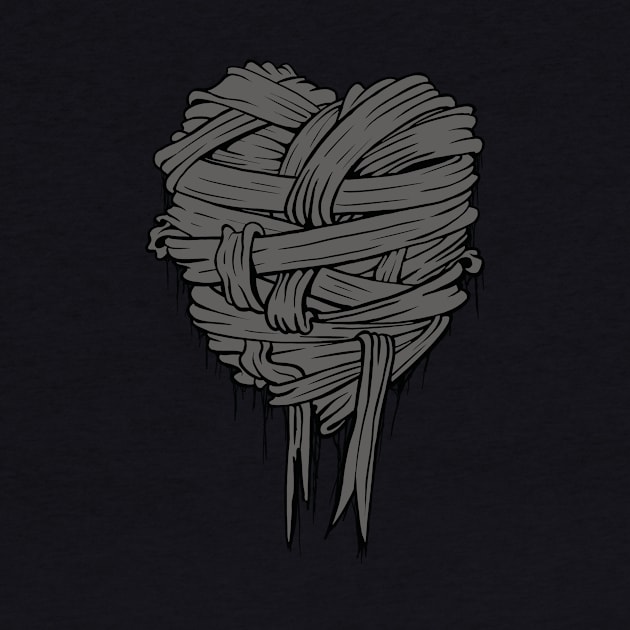 Bandage Heart (gray) by Ahepartwork